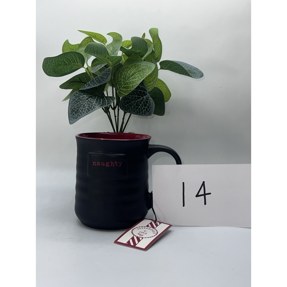 Peppermint And Pine Black "Naughty" Mug - Picture 9 of 9